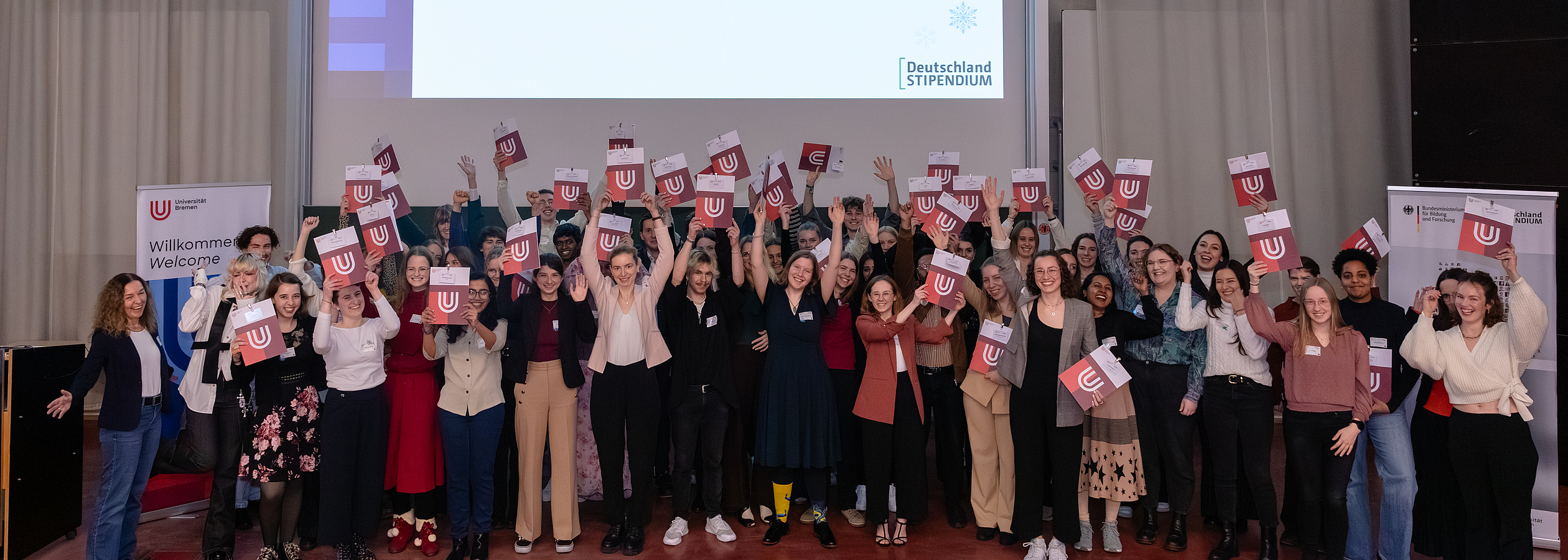 Gruppenfoto der Stipendiaten bei der Vergabefeier