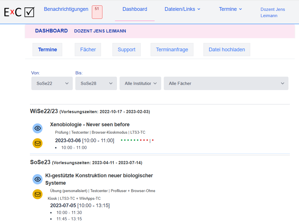 Screenshot ExamControl Screenshot of ExamControl