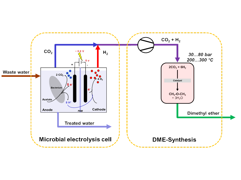 Mikrobielle Elektrolyse Zelle