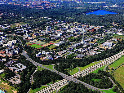 Luftaufnahme des Campus der Universität Bremen.